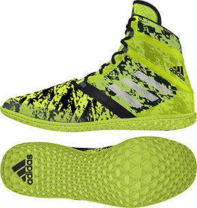 adidas Impact Wrestling Shoes, color: Yellow/Silver/Black