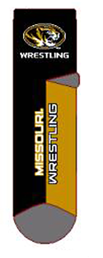 MU521 University of Missouri Custom Sock, color: Black - Click Image to Close