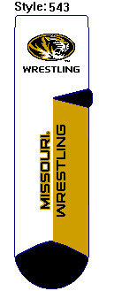 MU543 University of Missouri Custom Sock - Click Image to Close