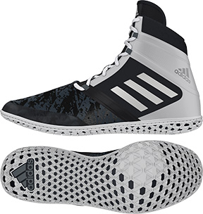 adidas Impact Wrestling Shoes, color: Black/Silver/White