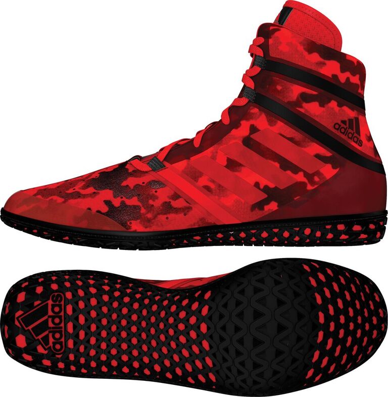 adidas Impact Wrestling Shoes, color: Red Camo Print - Click Image to Close