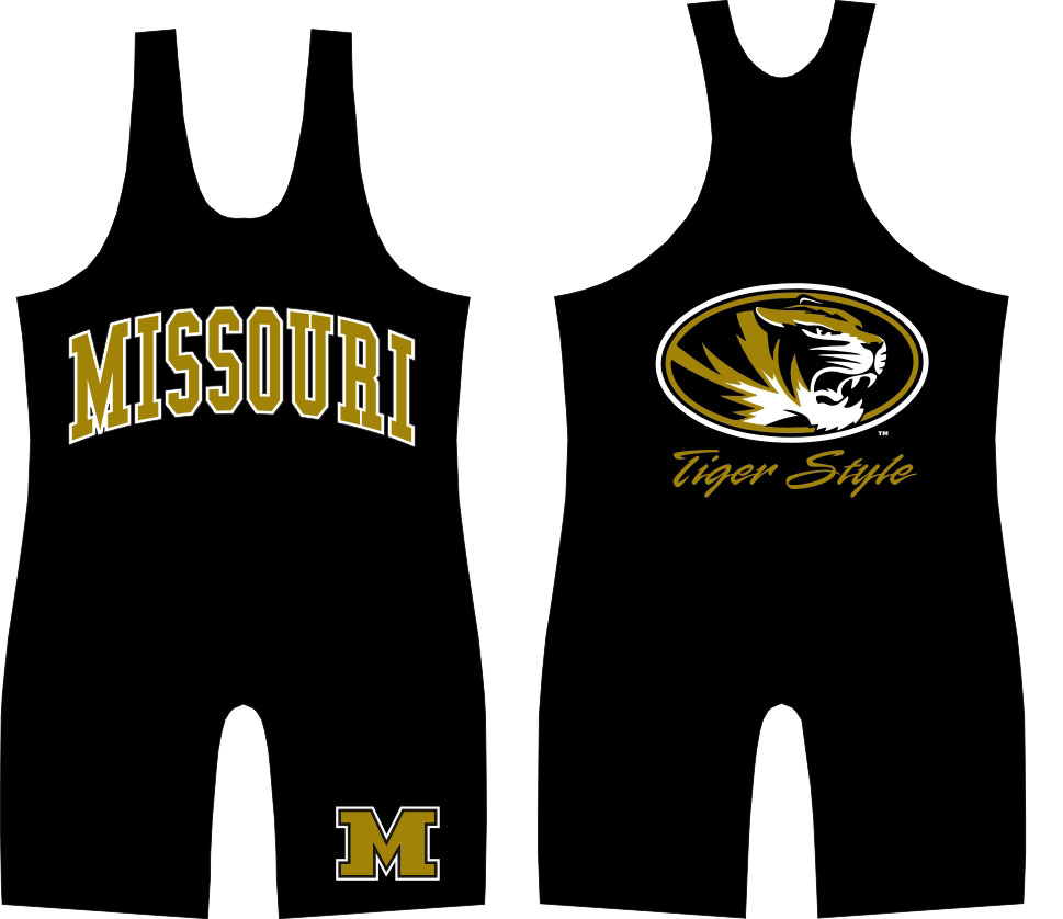 WC Missouri "Tiger Style" Singlet, color: Black - Click Image to Close