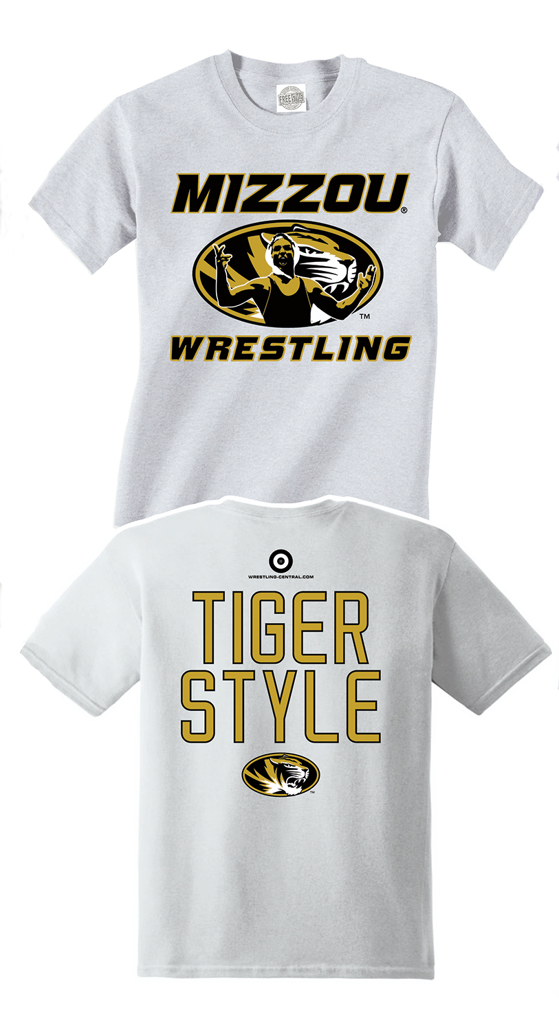 NCAA MIZZOU Wrestling / Tiger Style S/S T-Shirt, color: White - Click Image to Close